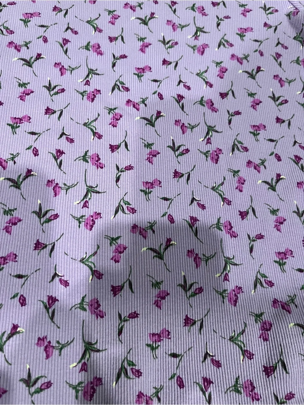 GAP Lilac Tee with Pink Floral Print